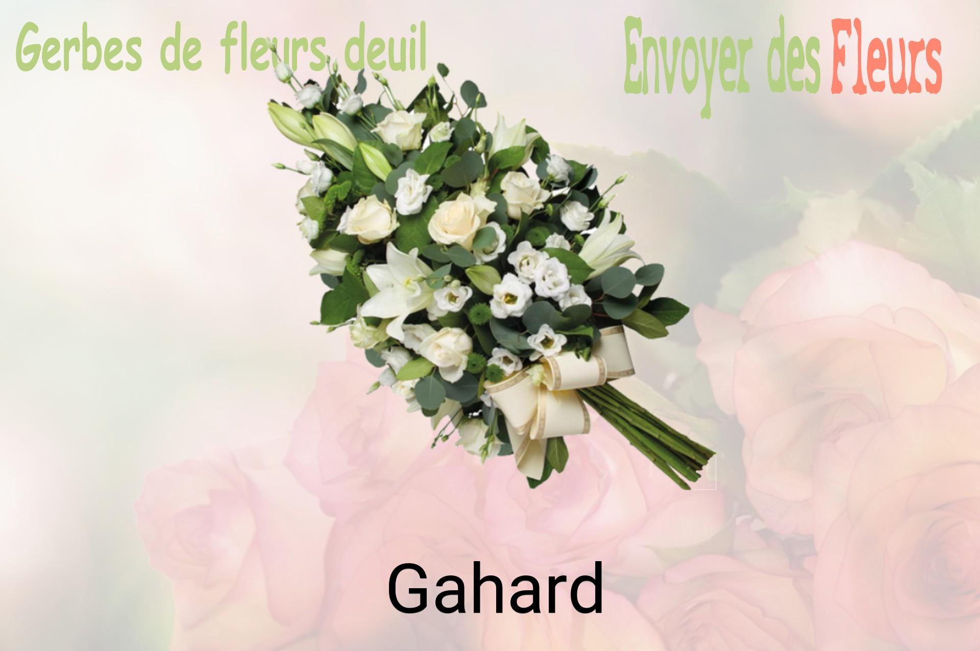 Gerbe de fleurs de deuil livrée à Gahard